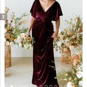 Revelry Gwen Dress in Dusty Purple Velvet